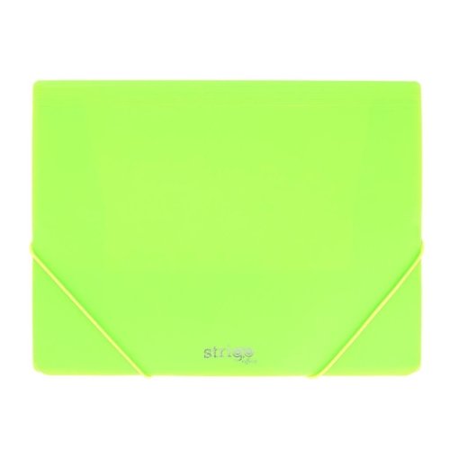Teczka z gumką A4 PP neon zielona STRIGO