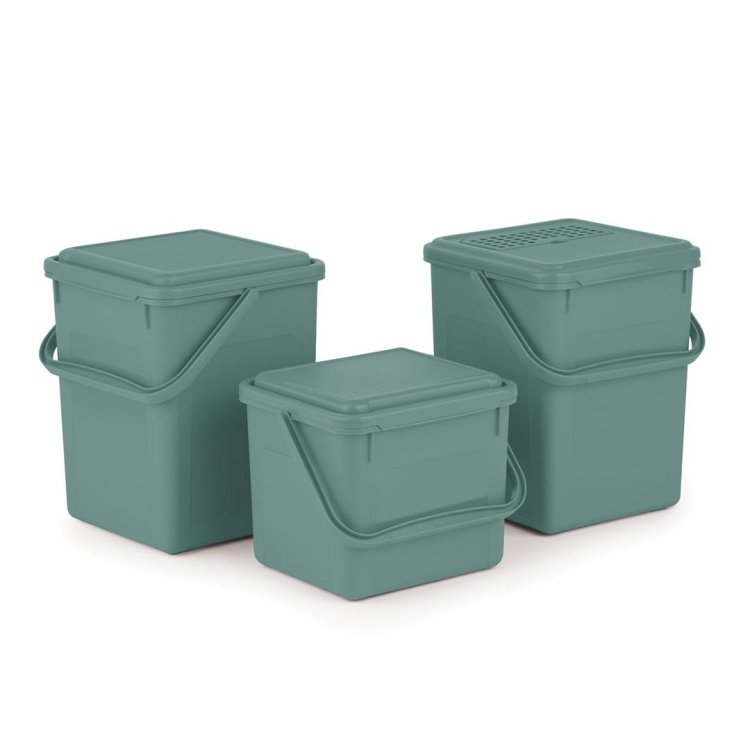 Wiaderko kompost 9L z filtrem węglowym BIO mistletoe green