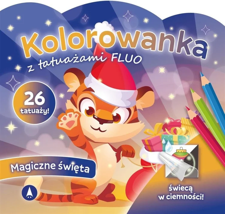 Kolorowanka z tatuażami flou Magiczne święta