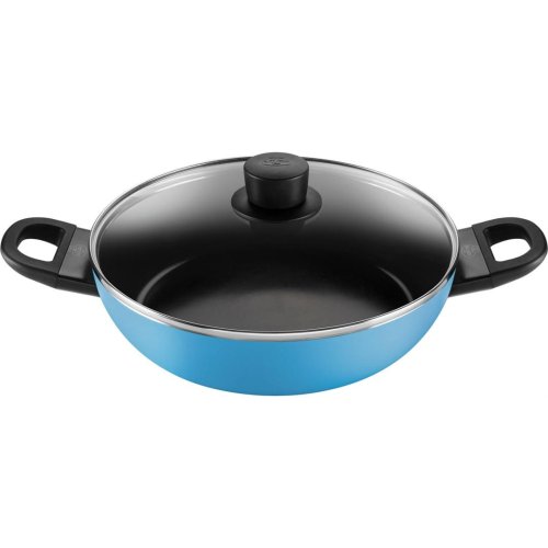 patelnia głęboka 2H z pokrywką 28 cm niebieska