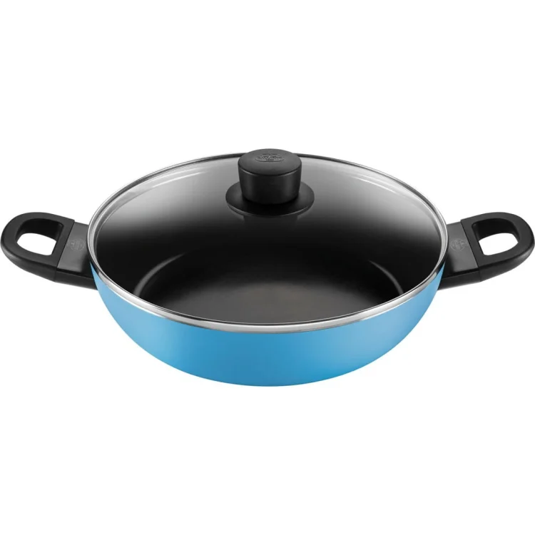 patelnia głęboka 2H z pokrywką 28 cm niebieska