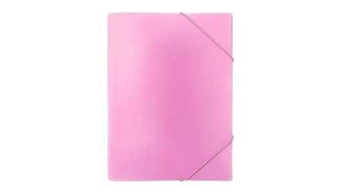 Teczka z gumką A4 PP pastel różowa