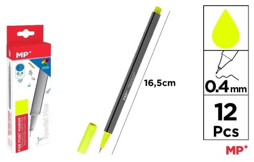 Cienkopis 0.4mm cytrynowy (12szt)
