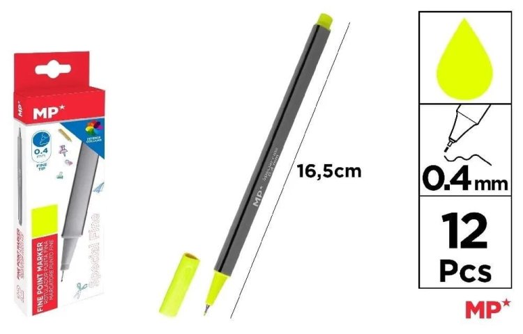 Cienkopis 0.4mm cytrynowy (12szt)