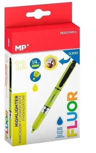 Zakreślacz fluorescencyjny Click żółty (12szt)