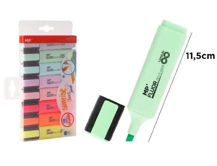 Zakreślacz fluorescencyjny pastel 8szt