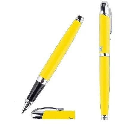 Długopis elegancki 0,5mm ze skuwką żółty