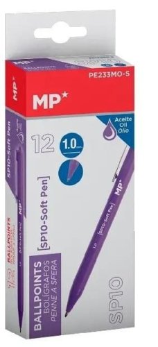 Długopis olejowy 1,0mm fioletowy (12szt)