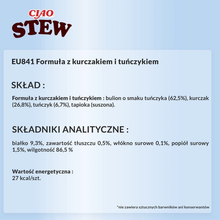 INABA CIAO Potrawka z kurczaka i tuńczyka 40g