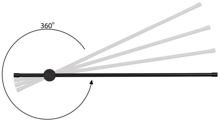 Lampa ścienna LED Activejet AJE-HILTON Black NW