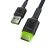 GREEN CELL KABEL KABGC13 GC RAY USB - USB-C 200CM, ZIELONY LED, SZYBKIE ŁADOWANIE ULTRA CHARGE, QC 3.0