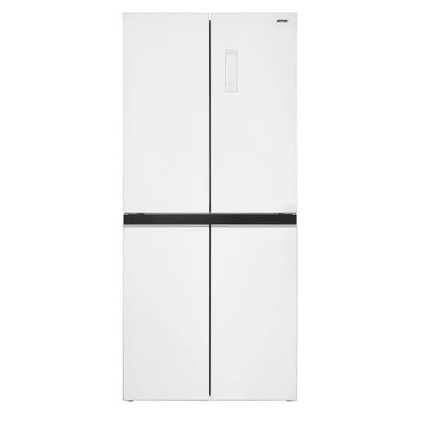 Lodówka z zamrażalnikiem dolnym Multi Door Total Full No Frost MPM-434-SBF-08 białe szkło