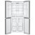Lodówka z zamrażalnikiem dolnym Multi Door Total Full No Frost MPM-434-SBF-08 białe szkło