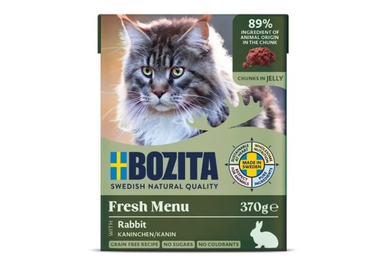 BOZITA Mięsne kawałki z królikiem w galaretce 370g