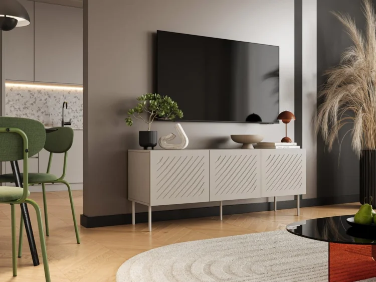 Szafka RTV SIENA 150,5x40x60 kaszmir mat