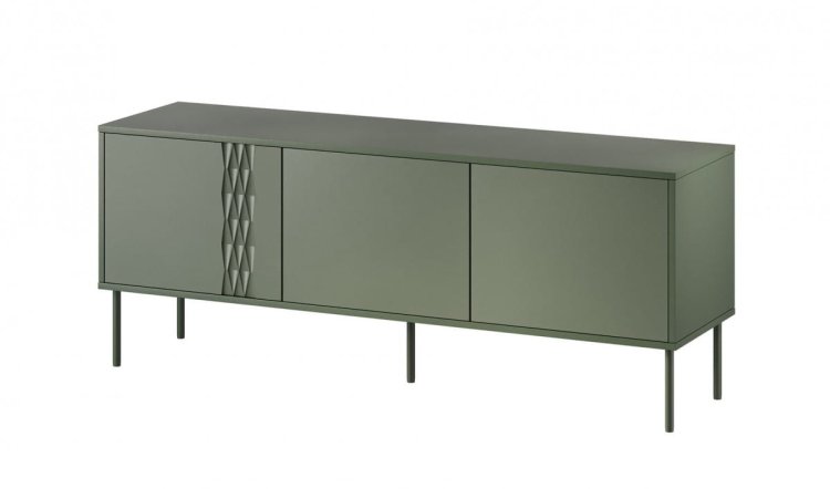 Szafka RTV 3D TRESSE 150x40x55 zieleń mat