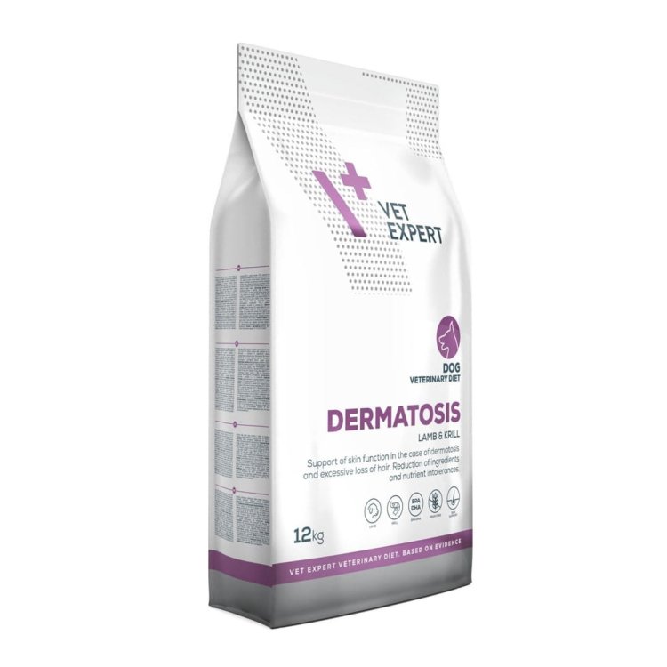 VetExpert Veterinary Diet Dermatosis dog Lamb&Krill 12kg