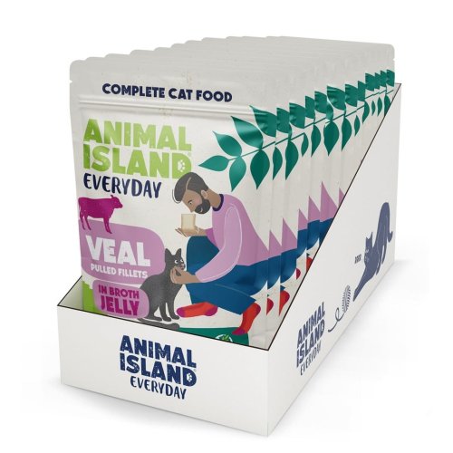 Animal Island NEW JELLY  EVERYDAY 12-PACK SASZETKA 12X85g cielęcina w galaretce