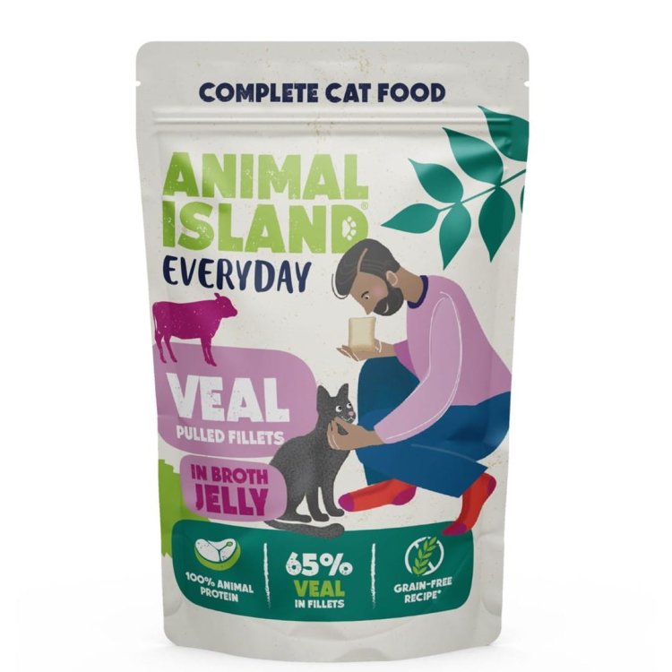 Animal Island NEW JELLY  EVERYDAY 4-PACK SASZETKA 4X85g dróg z wątróbką, cielęcina
