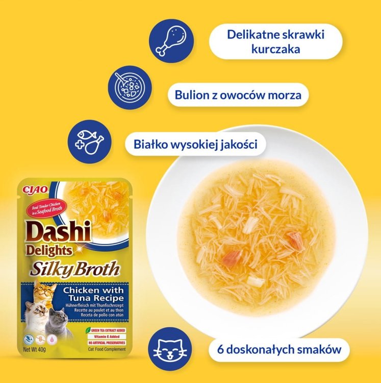 INABA CAT DASHI DELIGHTS SILKY CHICKEN SALMON 40g