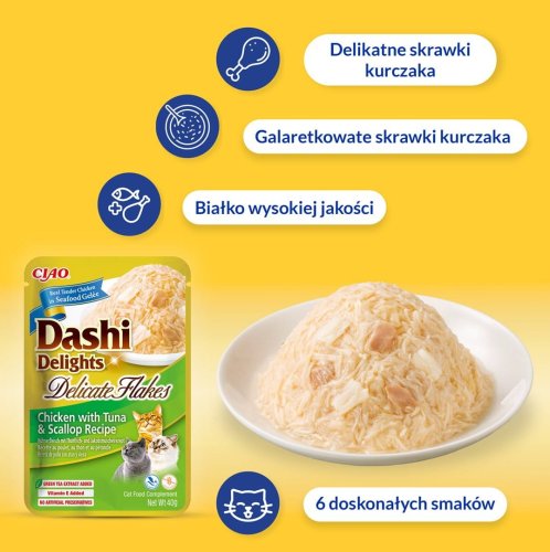 INABA CAT DASHI DELIGHTS FLAKES CHICKEN 40g