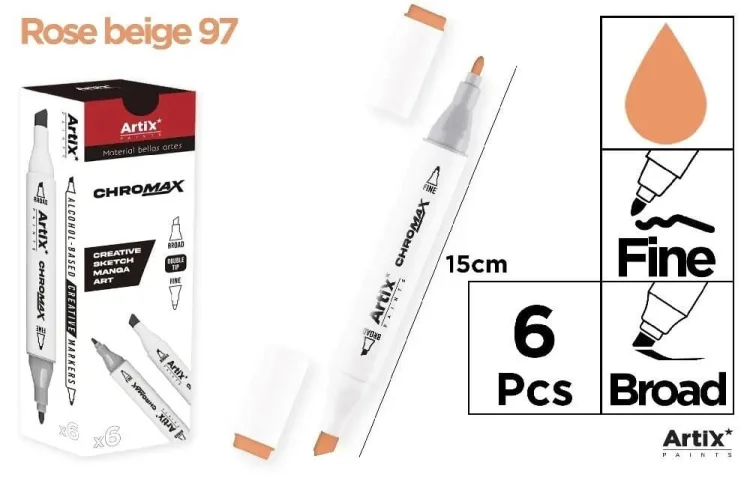 Marker Chromax z 2 końcówk. rose beige 97 (6szt)