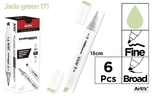 Marker Chromax z 2 końcówk. jade green 171 (6szt)