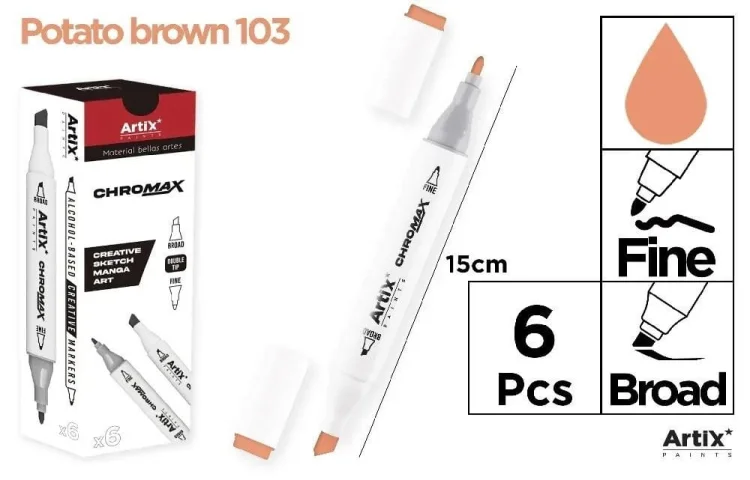 Marker Chromax z 2 końcówk. potato brow 103 (6szt)