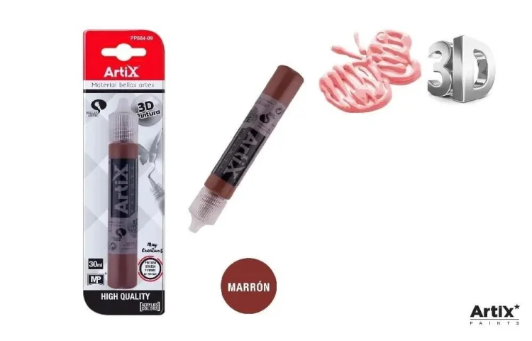 Farba strukturalna 3D brązowy 30ml