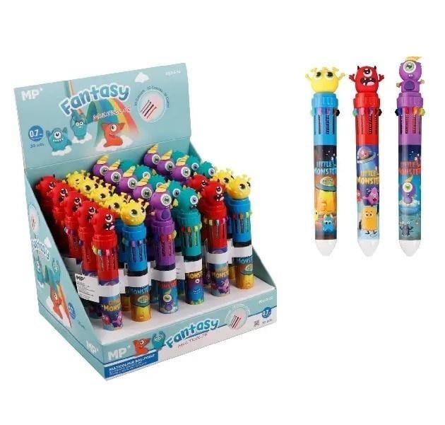 Długopis wielokolorowy Fantasy 10w1 Potwory (30szt