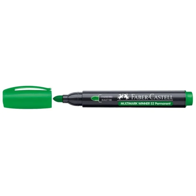 Marker permanent 52 zielony (12szt) FABER CASTELL