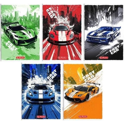 Zeszyt A5/32K linia podwójna Fast Cars (10szt)