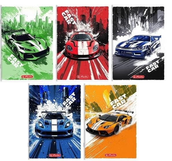 Zeszyt A5/32K linia podwójna Fast Cars (10szt)