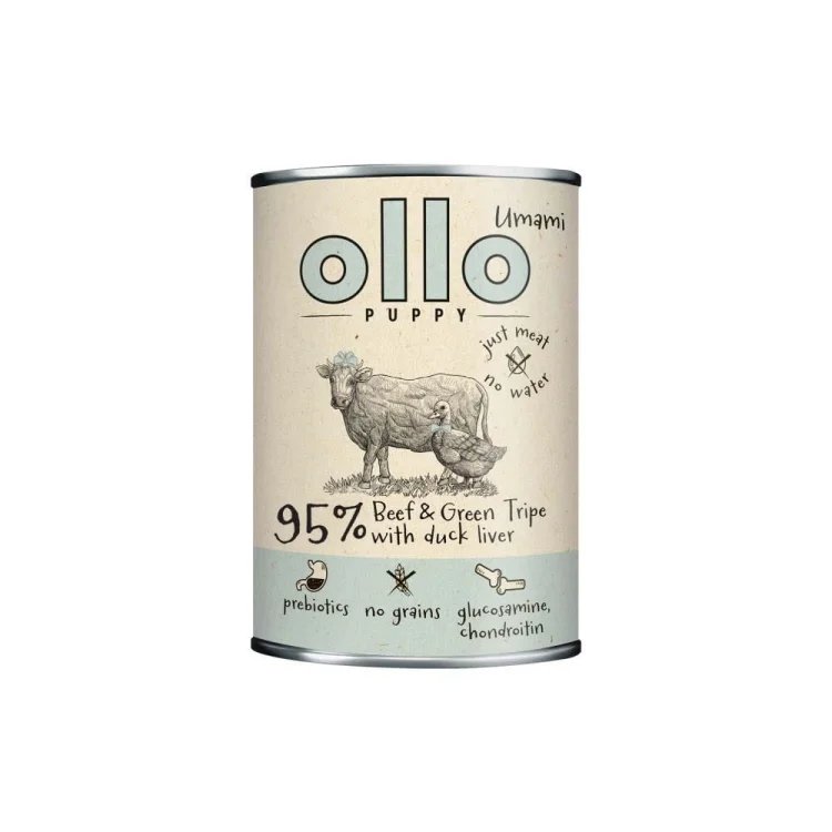 Ollo Puppy Umami Woł. żwacze z Kaczą Wątrobą 400g