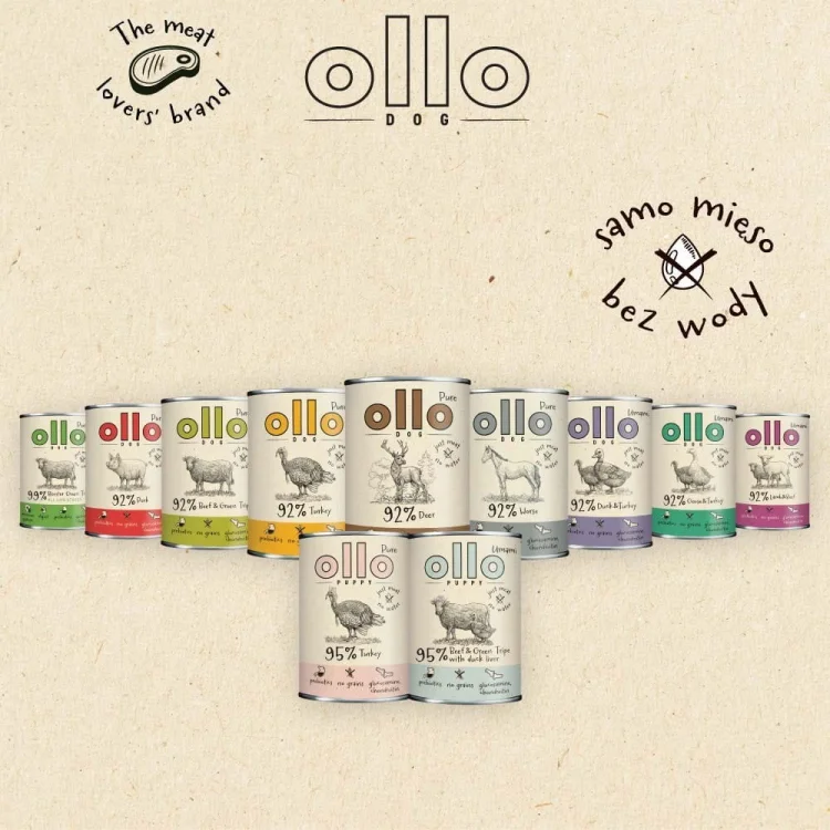 Ollo Puppy Umami Woł. żwacze z Kaczą Wątrobą 400g