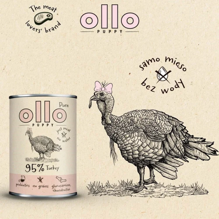 Ollo Puppy Pure Indyk 400g
