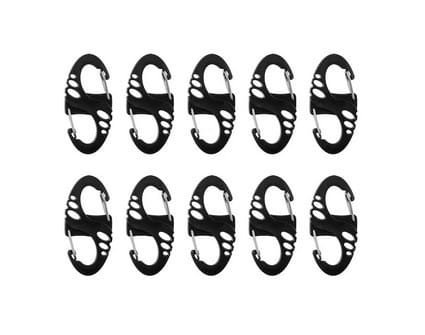 Zestaw karabińczyków Mil-Tec S-Hook – Czarny