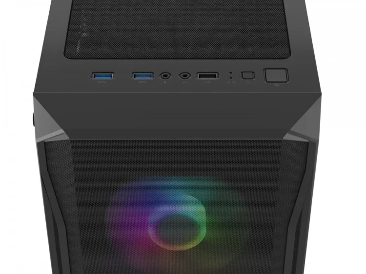 FURY OBUDOWA KOMPUTEROWA FURY SHOBO SH4F RGB MIDI Z OKNEM CZARNA
