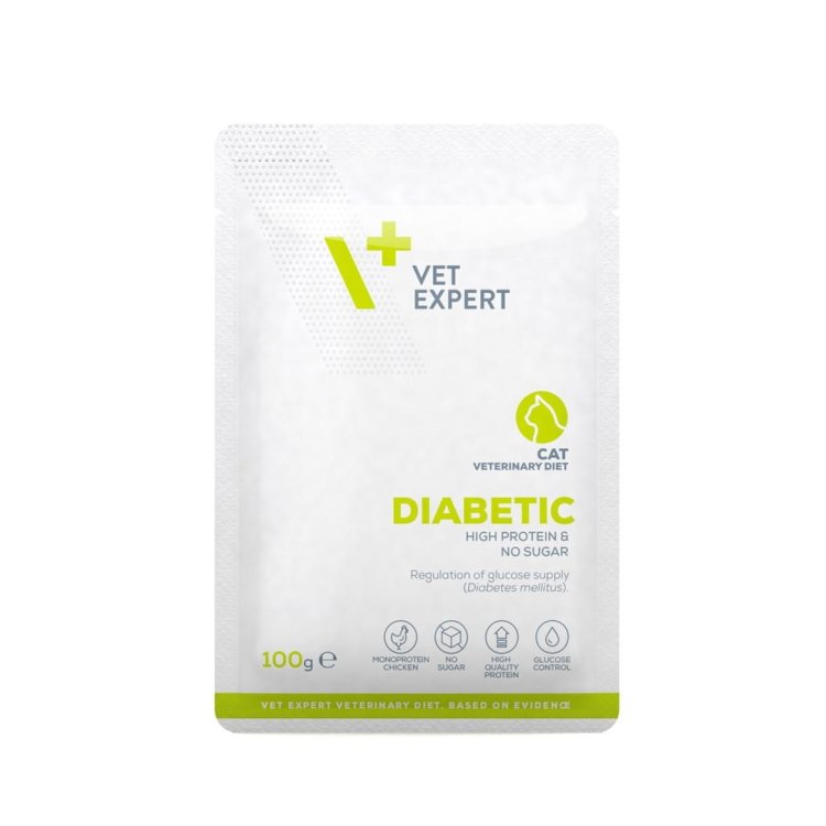 VetExpert Veterinary Diet Diabetic Cat 100g Pouch