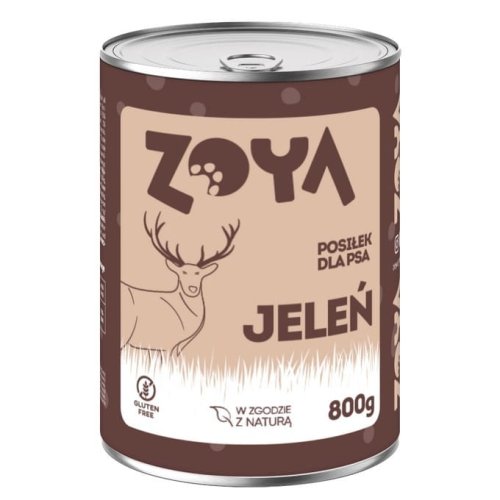 ZOYA Jeleń – puszka - Karma mokra dla psów - 800g