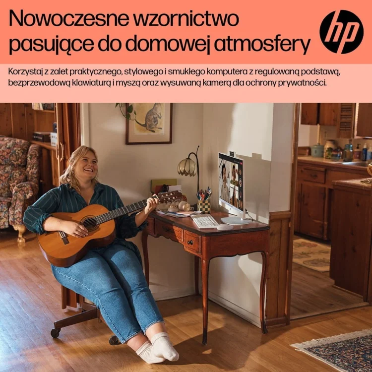 HP AiO 24-cr0312nw Ryzen 5 7520 23.8" FHD IPS 250nits AG 16GB DDR5 SSD512 Radeon 610M Cam720p kB+Mouse Win11 Shell White 2Y