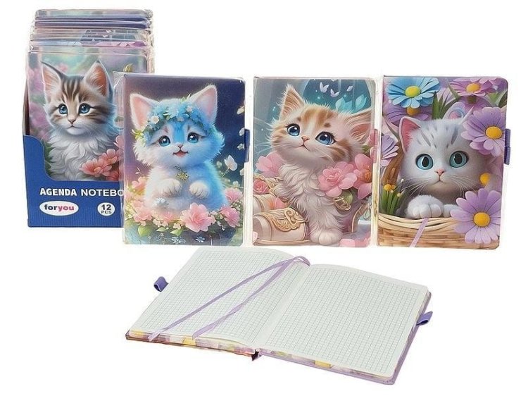 Notes w kratkę kotki MIX