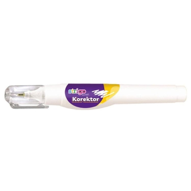 Korektor w piórze z metalową końcówką 8ml (12szt)
