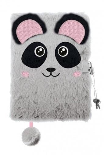 Pamiętnik A5/96K z kłódką 3D Panda