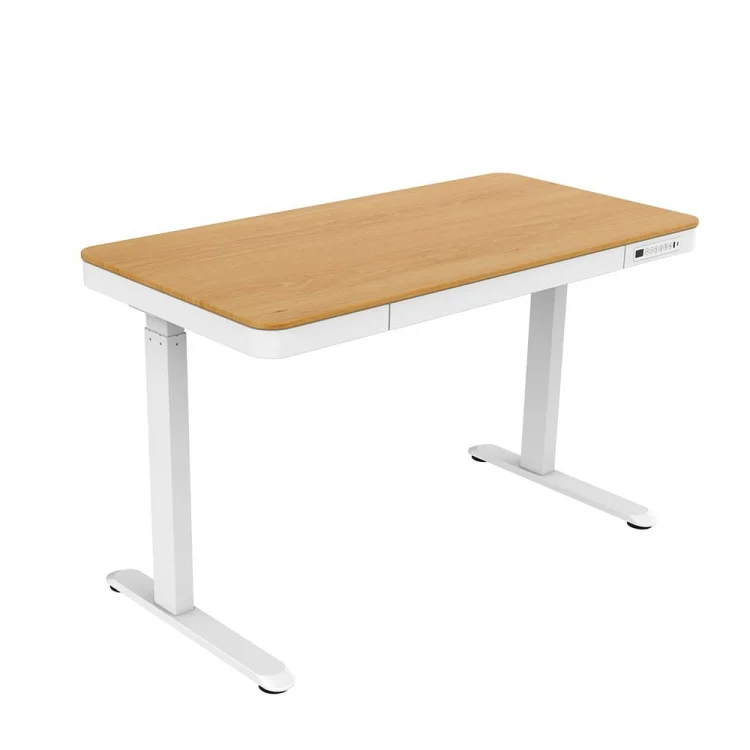 Biurko ACTIVEJET z elektryczną regulacją wysokości 140x70 ET119W-C biały/dąb
