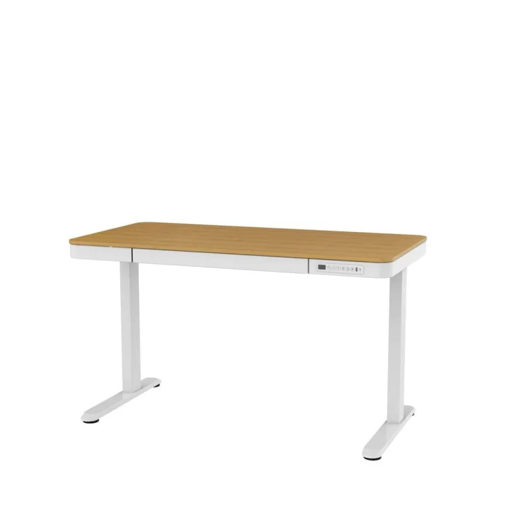 Biurko ACTIVEJET z elektryczną regulacją wysokości 140x70 ET119W-C biały/dąb