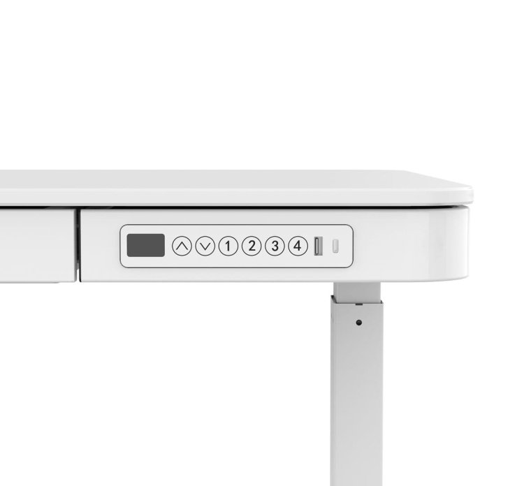 Biurko ACTIVEJET z elektryczną regulacją wysokości 140x70 ET119W-C biały