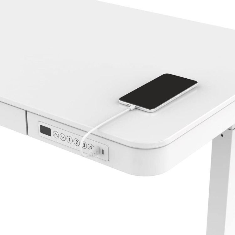 Biurko ACTIVEJET z elektryczną regulacją wysokości 140x70 ET119W-C biały