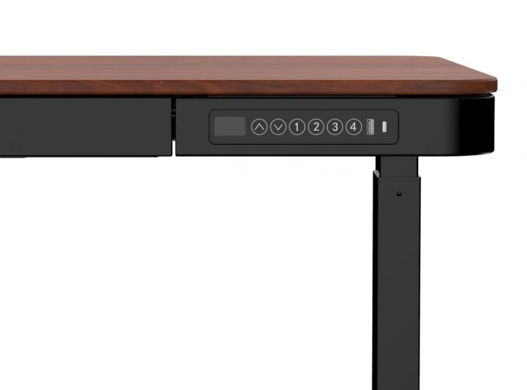 Biurko ACTIVEJET z elektryczną regulacją wysokości 140x70 ET119W-C czarny/orzech