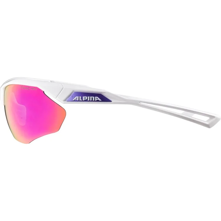 ALPINA Okulary na rower NYLOS HR  biało-fioletowe szkło fioletowe lustro Cat.3